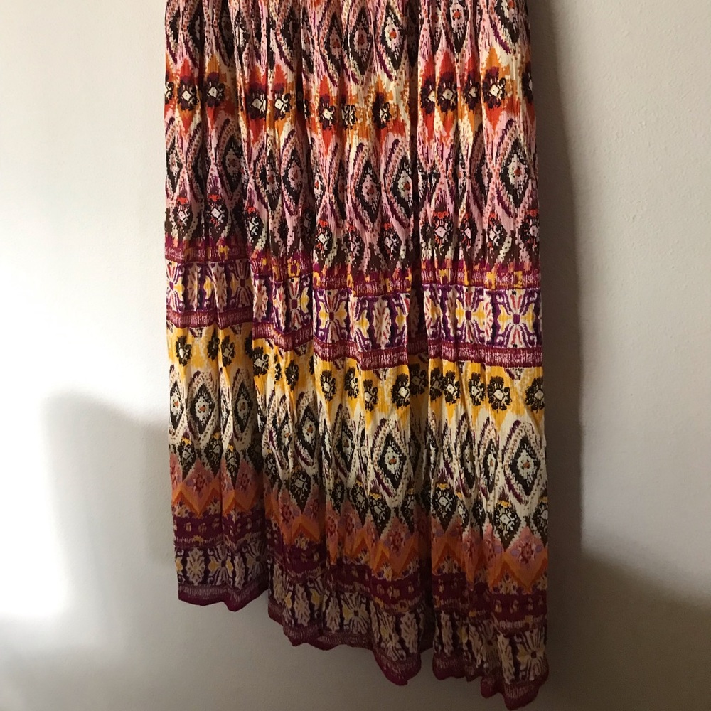 Multi Color lined Maxi Skirt